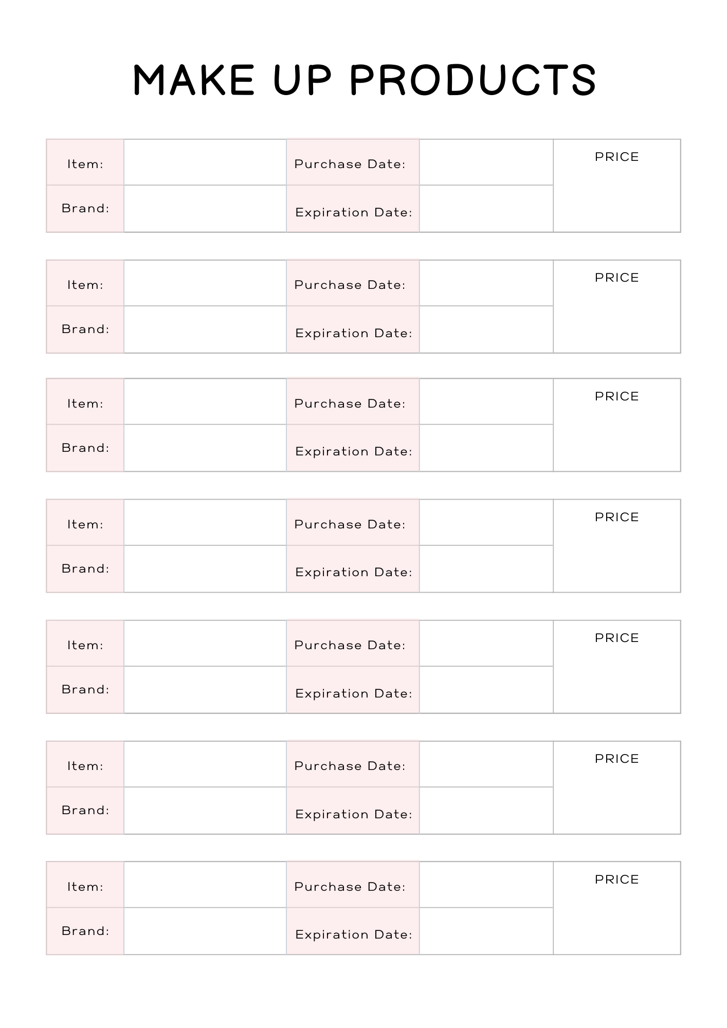 Selfcare Planner Sheets